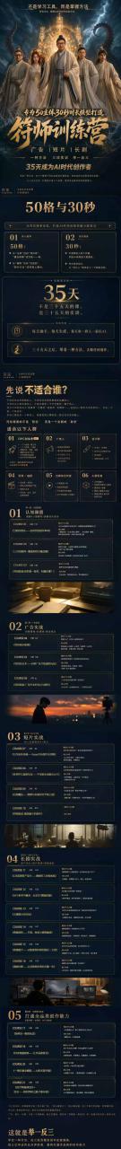 图片[3]-（20186期）符师训练营-35天成为AI时代创作者，广告+短片+漫剧+智能体四大实战方向，掌握从创意到上线的完整工作流_生财有道创业项目网-生财有道
