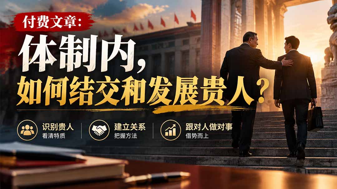 （20750期）【无水印】付费文章：体制内，如何结交和发展贵人?_生财有道创业项目网-生财有道