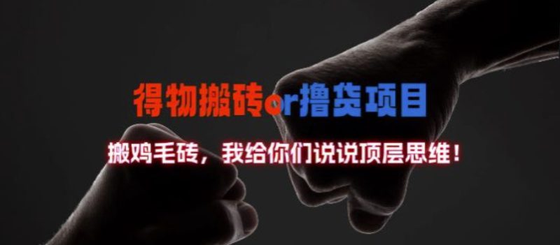 得物搬砖撸货项目?掰下数据,我给你们说说顶层思维【揭秘】——生财有道创业网-生财有道