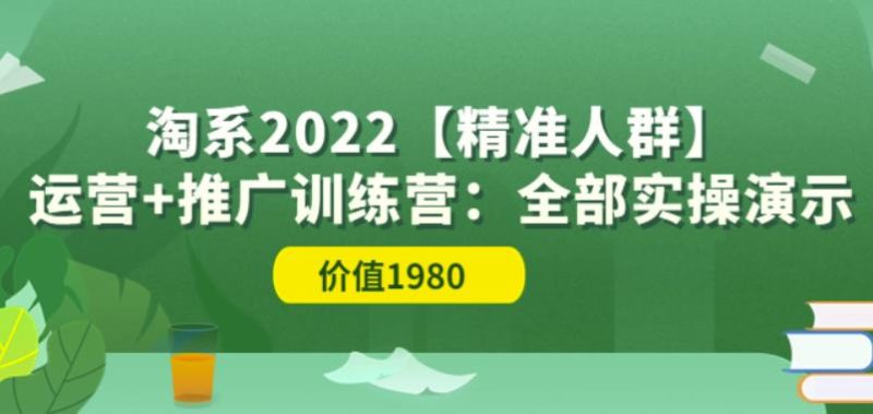 淘系2022【精准人群】运营+推广训练营：全部实操演示（价值1980）-生财有道