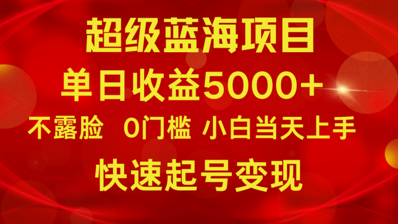 2024超级蓝海项目 单日收益5000+ 不露脸小游戏直播，小白当天上手，快手起号变现-生财有道