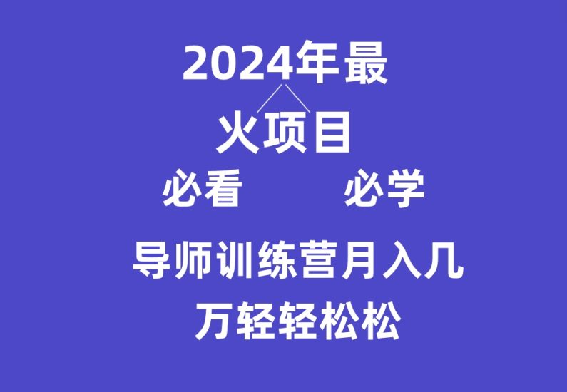 导师训练营互联网最牛逼的项目没有之一，新手小白必学，月入3万+轻轻松松-生财有道