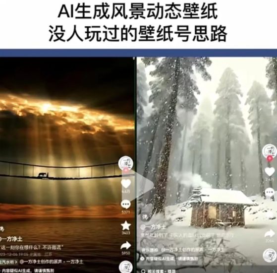 AI风景号7天涨粉10W,小白也能1分钟掌握的视频制作教程-生财有道