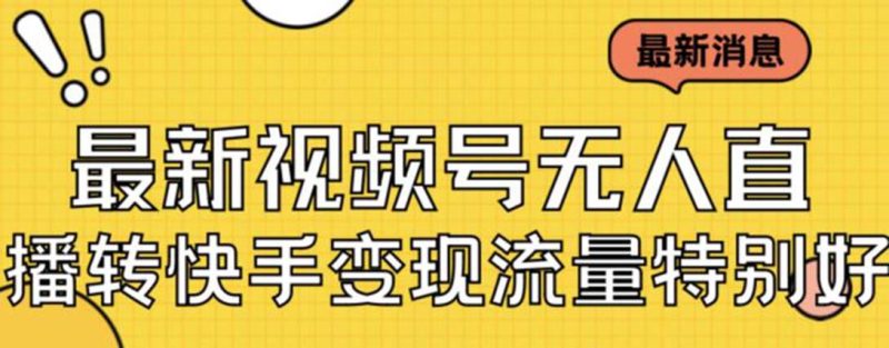 (7104期)最新视频号无人直播转快手变现美女玩法日入500+【教程+素材】-生财有道