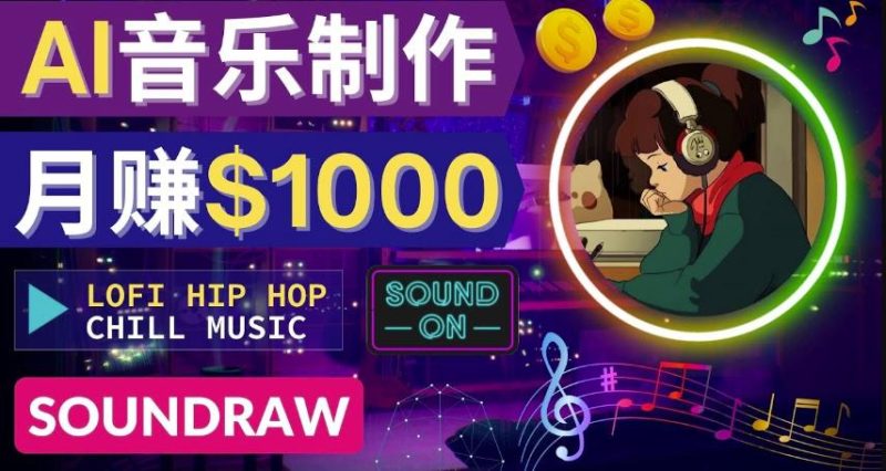 无需任何音乐基础:使用AI软件制作Lofi Hip Hop Chill Music月赚1000美元-生财有道