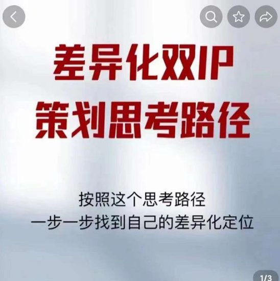 差异化双IP策划思考路径，莫大虾短视频双IP精华（PDF）-生财有道