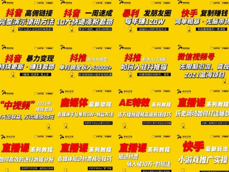 2021聚蚁思维高级合伙人vip会员课程合集,帮助上万人通过短视频变现益利-生财有道