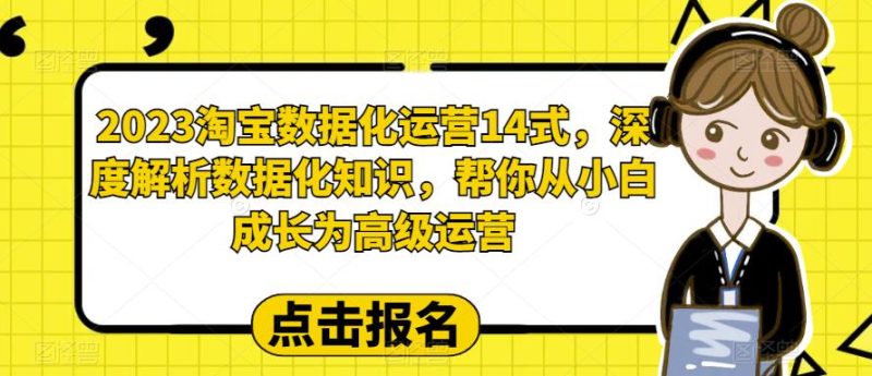 2023淘宝数据化运营14式，深度解析数据化知识，帮你从小白成长为高级运营-生财有道