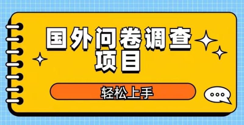 国外问卷调查项目,日入300+,在家赚美金【揭秘】-生财有道
