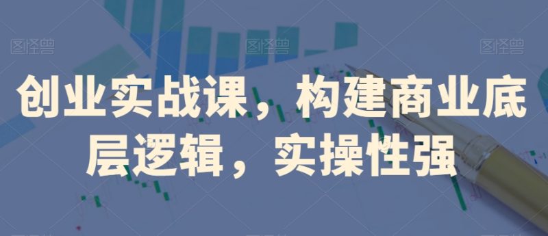 创业实战课，​构建商业底层逻辑，实操性强-生财有道