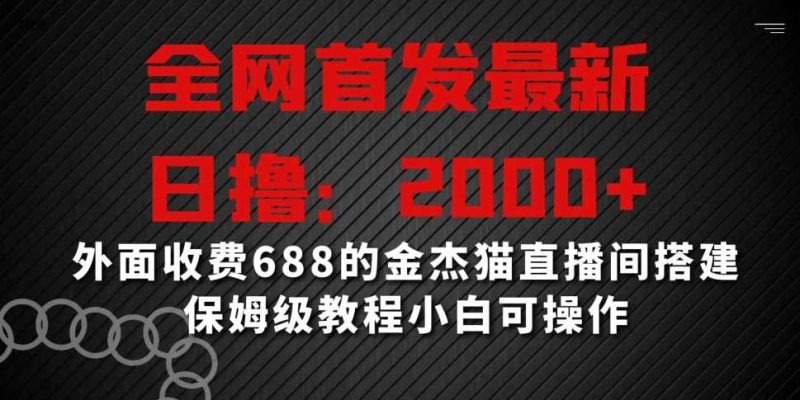 全网首发最新,日撸2000+,外面收费688的金杰猫直播间搭建,保姆级教程小白可操作【揭秘】-生财有道
