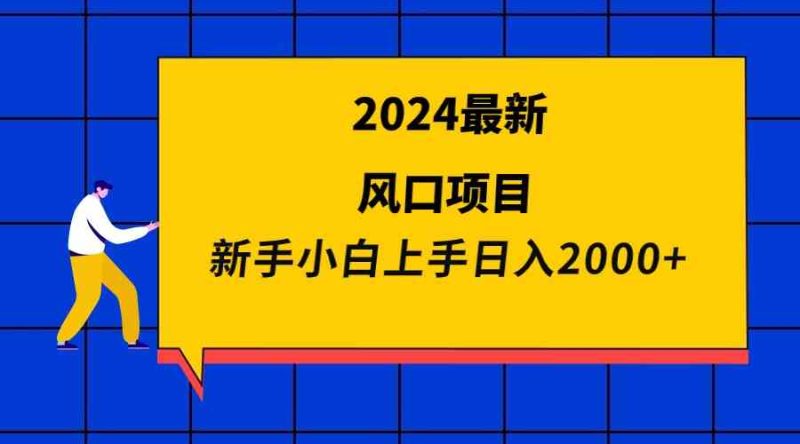 （9483期）2024最新风口项目 新手小白日入2000+-生财有道