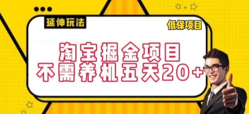 淘宝掘金项目,不需养机,五天20+,每天只需要花三四个小时【揭秘】-生财有道