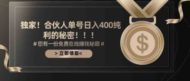 （10028期）合伙人广告撸金最新玩法，每天单号400纯利-生财有道