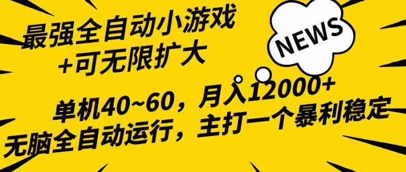 （10046期）2024最新全网独家小游戏全自动，单机40~60,稳定躺赚，小白都能月入过万-生财有道