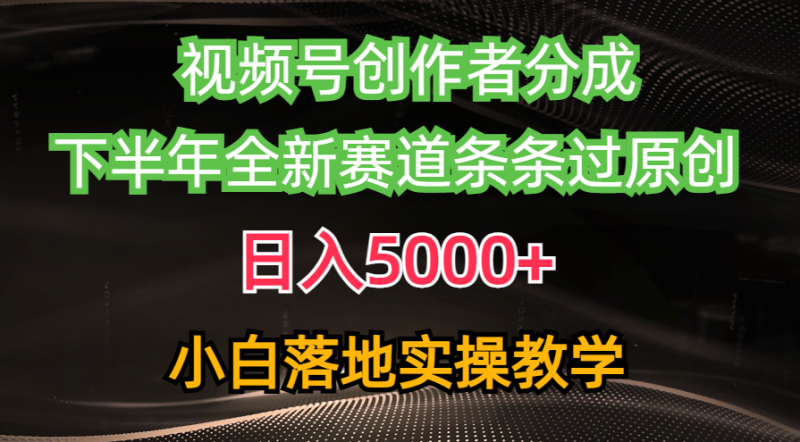 （10294期）视频号创作者分成最新玩法，日入5000+  下半年全新赛道条条过原创，小…-生财有道