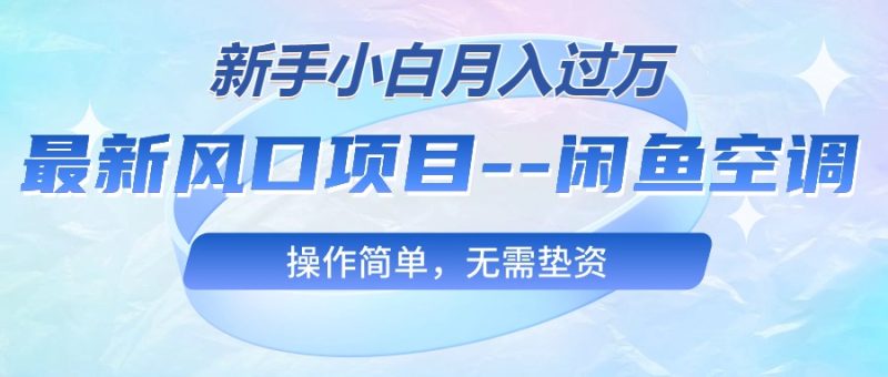 （10767期）最新风口项目—闲鱼空调，新手小白月入过万，操作简单，无需垫资-生财有道
