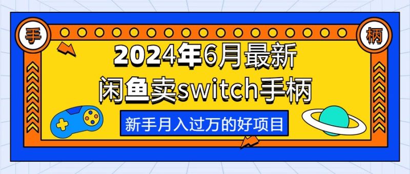 (10831期)2024年6月最新闲鱼卖switch游戏手柄,新手月入过万的第一个好项目-生财有道