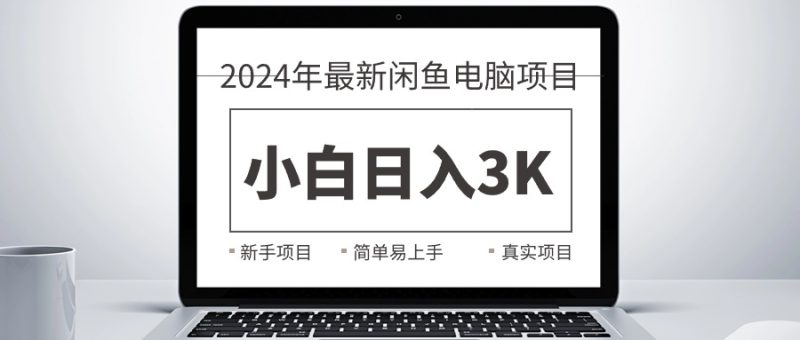 （10845期）2024最新闲鱼卖电脑项目，新手小白日入3K+，最真实的项目教学-生财有道