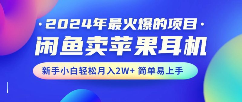 （10863期）2024年最火爆的项目，闲鱼卖苹果耳机，新手小白轻松月入2W+简单易上手-生财有道