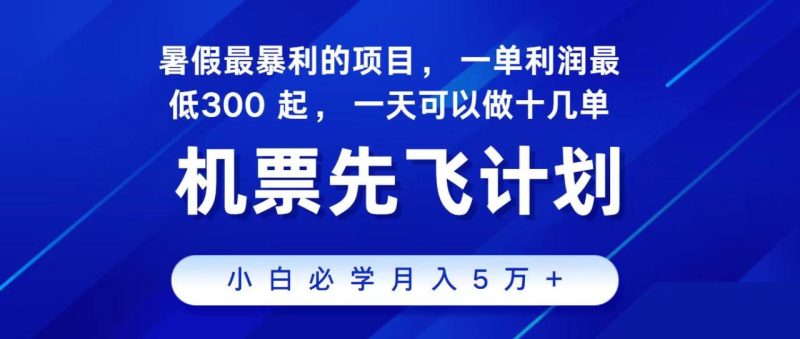 (11204期)2024最新项目,冷门暴利,整个暑假都是高爆发期,一单利润300+,二十…-生财有道