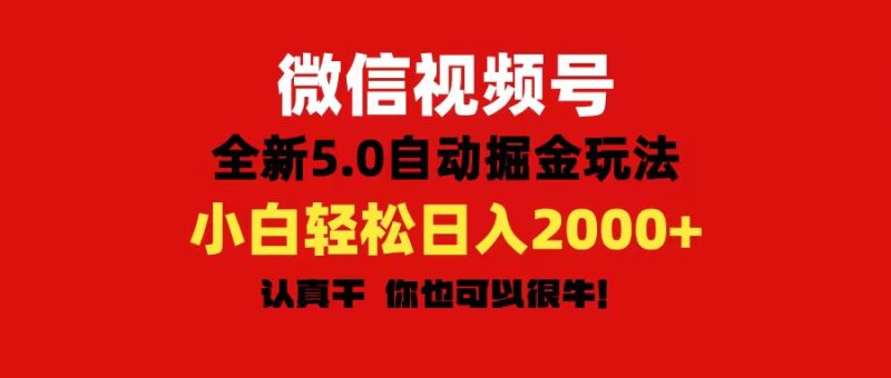 （11332期）微信视频号变现，5.0全新自动掘金玩法，日入利润2000+有手就行-生财有道