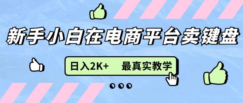(11610期)新手小白在电商平台卖键盘,日入2K+最真实教学-生财有道