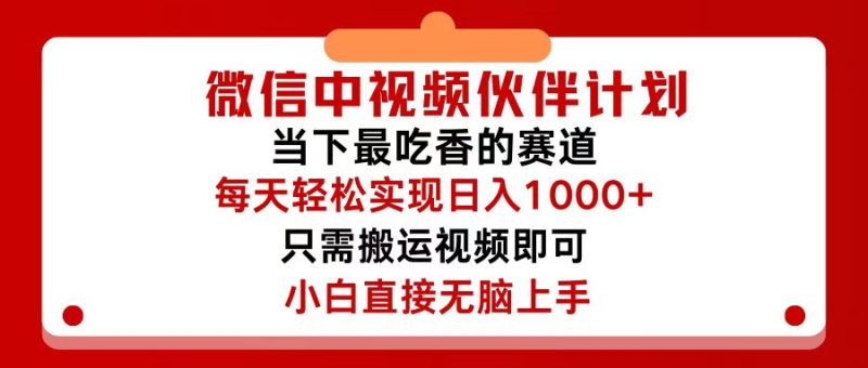（12017期）微信中视频伙伴计划，仅靠搬运就能轻松实现日入500+，关键操作还简单，…-生财有道