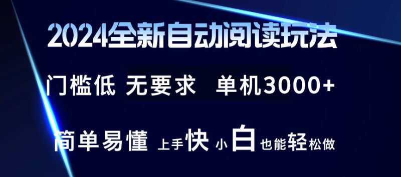 （12062期）2024全新自动阅读玩法 全新技术 全新玩法 单机3000+ 小白也能玩的转 也…-生财有道