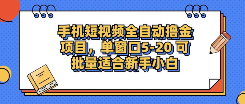 (12898期)手机短视频掘金项目,单窗口单平台5-20 可批量适合新手小白_生财有道创业项目网-生财有道