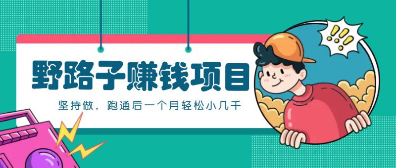 一个人就能操作的野路子赚钱项目,零成本零门槛坚持做,跑通后一个月小几千!_生财有道创业网-生财有道