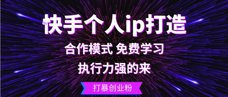 (13023期)快手个人ip打造:执行力强的来 打暴创业粉_生财有道创业项目网-生财有道