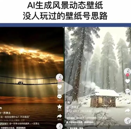AI风景号7天涨粉10W,小白也能1分钟掌握的视频制作教程_生财有道创业网-生财有道