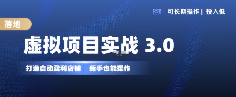 虚拟项目实战3.0,打造自动盈利店铺,可长期操作投入低,新手也能操作_生财有道创业网-生财有道