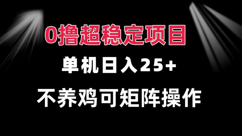 （13355期）0撸项目 单机日入25+ 可批量操作 无需养鸡 长期稳定 做了就有_生财有道创业项目网-生财有道