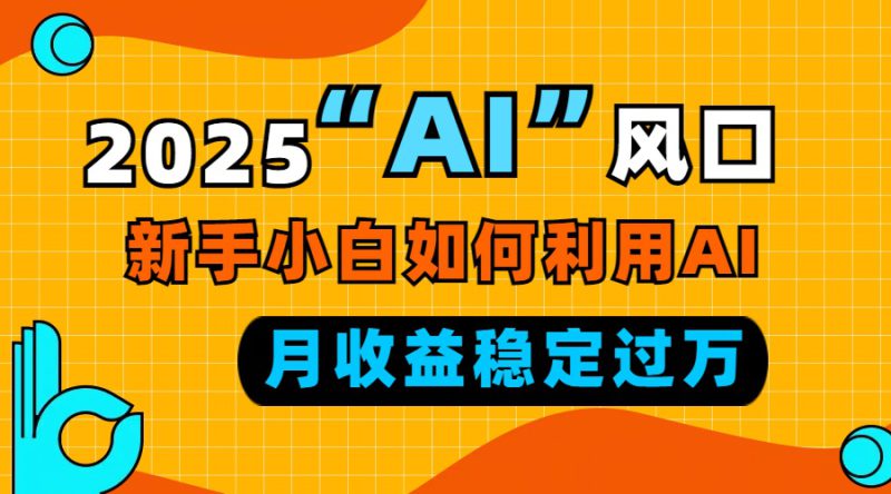 （13821期）2025“ AI ”风口，新手小白如何利用ai，每月收益稳定过万_生财有道创业项目网-生财有道