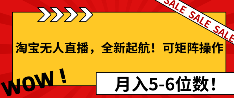 (13946期)淘宝无人直播,全新起航!可矩阵操作,月入5-6位数!_生财有道创业项目网-生财有道