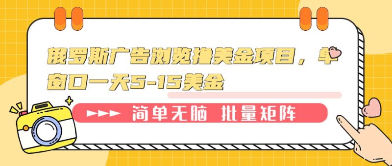 (13929期)俄罗斯广告浏览撸美金项目,单窗口一天5-15美金_生财有道创业项目网-生财有道