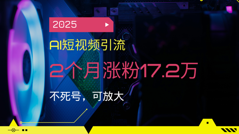 (14213期)2025AI短视频引流,2个月涨粉17.2万,不死号,可放大_生财有道创业项目网-生财有道