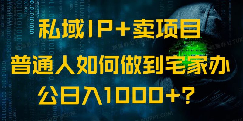 (14400期)私域IP+卖项目,普通人如何做到宅家办公实现日入1000+_生财有道创业项目网-生财有道