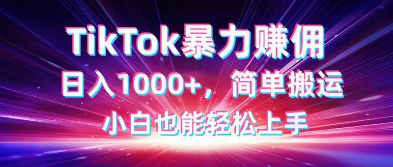 （14402期）TikTok搬运暴力赚佣，日入1000+，简单搬运，小白也能轻松上手_生财有道创业项目网-生财有道