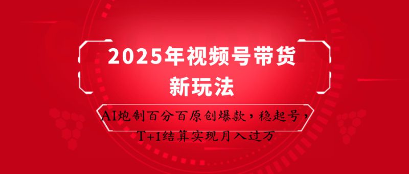 2025年视频号带货新玩法:AI炮制百分百原创爆款,稳起号,T+1结算实现月入过万_生财有道创业网-生财有道