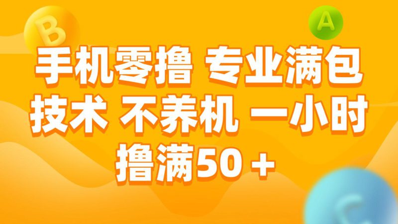（15059期）手机零撸 专业满包技术 不养机 一小时撸满50+_生财有道创业项目网-生财有道
