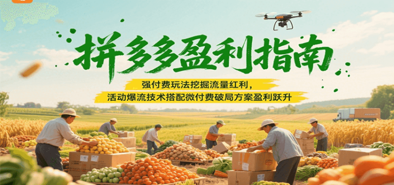 拼多多盈利指南:强付费玩法挖掘流量红利,活动爆流技术搭配微付费方案实现盈利跃升_生财有道创业网-生财有道