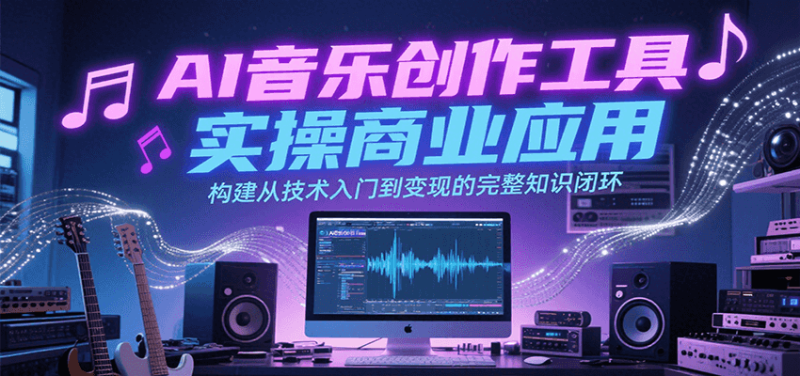 AI音乐创作工具实操商业应用,构建从技术入门到变现的完整知识闭环_生财有道创业网-生财有道