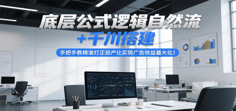 底层公式逻辑自然流+千川搭建，手把手教精准打正投产比实现广告效益最大化！_生财有道创业网-生财有道