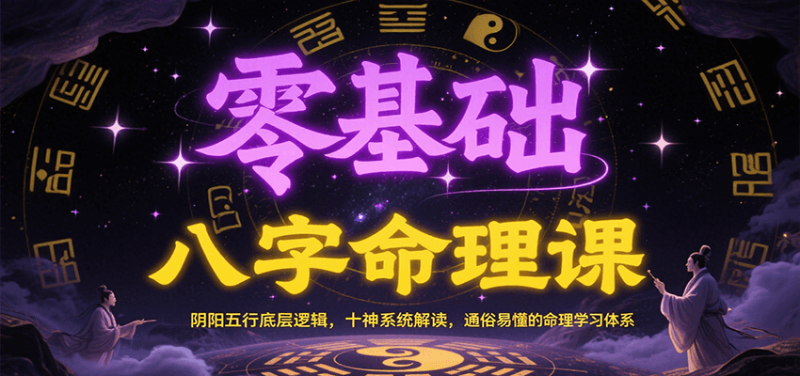 零基础八字命理课:阴阳五行底层逻辑,十神系统解读,通俗易懂的命理学习体系_生财有道创业网-生财有道