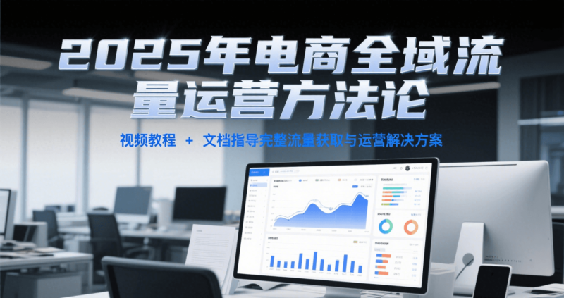 2025年电商全域流量运营方法论，视频教程+文档指导完整流量获取与运营解决方案_生财有道创业网-生财有道