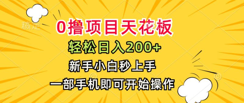 (15341期)0撸项目天花板,日入200+,新手小白秒上手,一部手机即可操作_生财有道创业项目网-生财有道