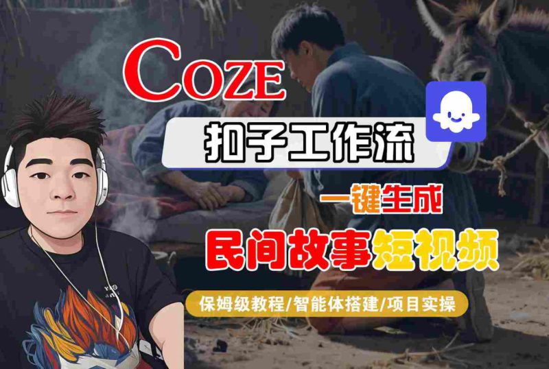 Coze扣子工作流一键生成民间故事短视频，保姆级教程-智能体搭建-项目实操——生财有道创业项目网-生财有道
